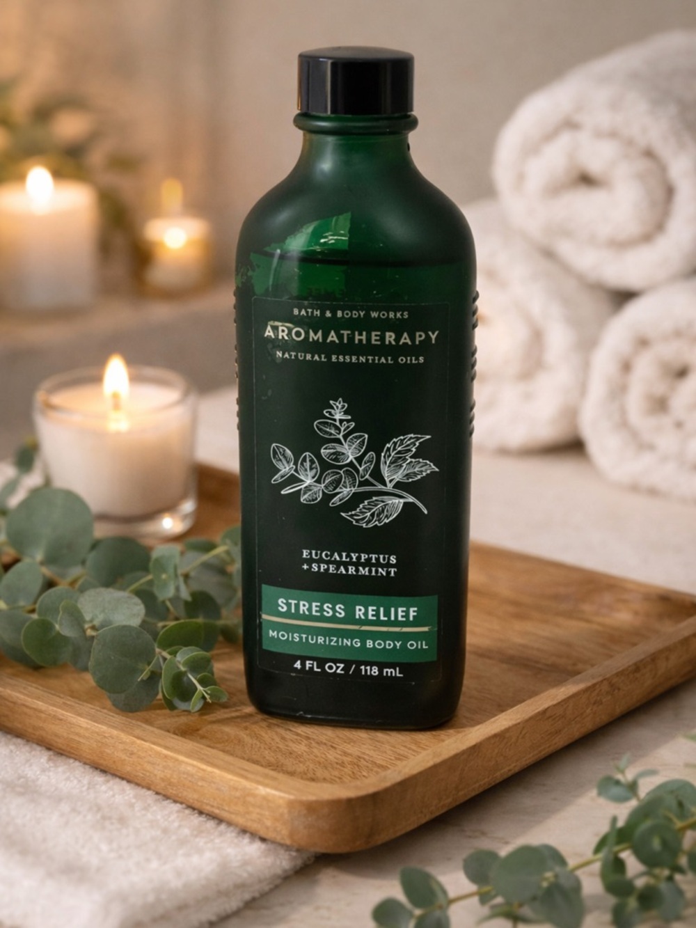 Bath & Body Works Aromatherapy Stress Relief Oil Eucalyptus Spearmint Body Oil